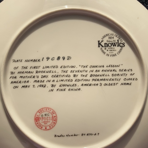 Relisting soon Knowles collectible Norman Rockwell plate Mother’s Day 1982 - Picture 10 of 13